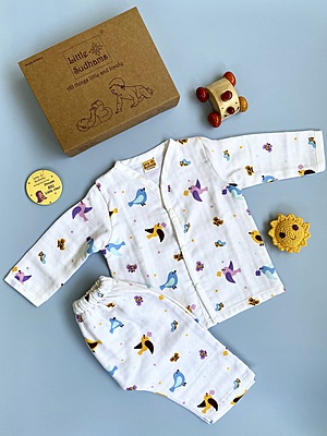 Muslin Cotton Full-Sleeve Set