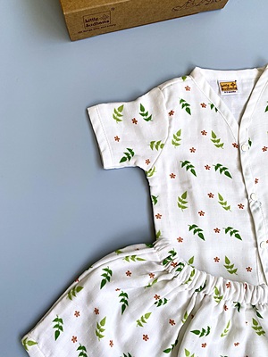 Muslin Cotton Short-Sleeve Set