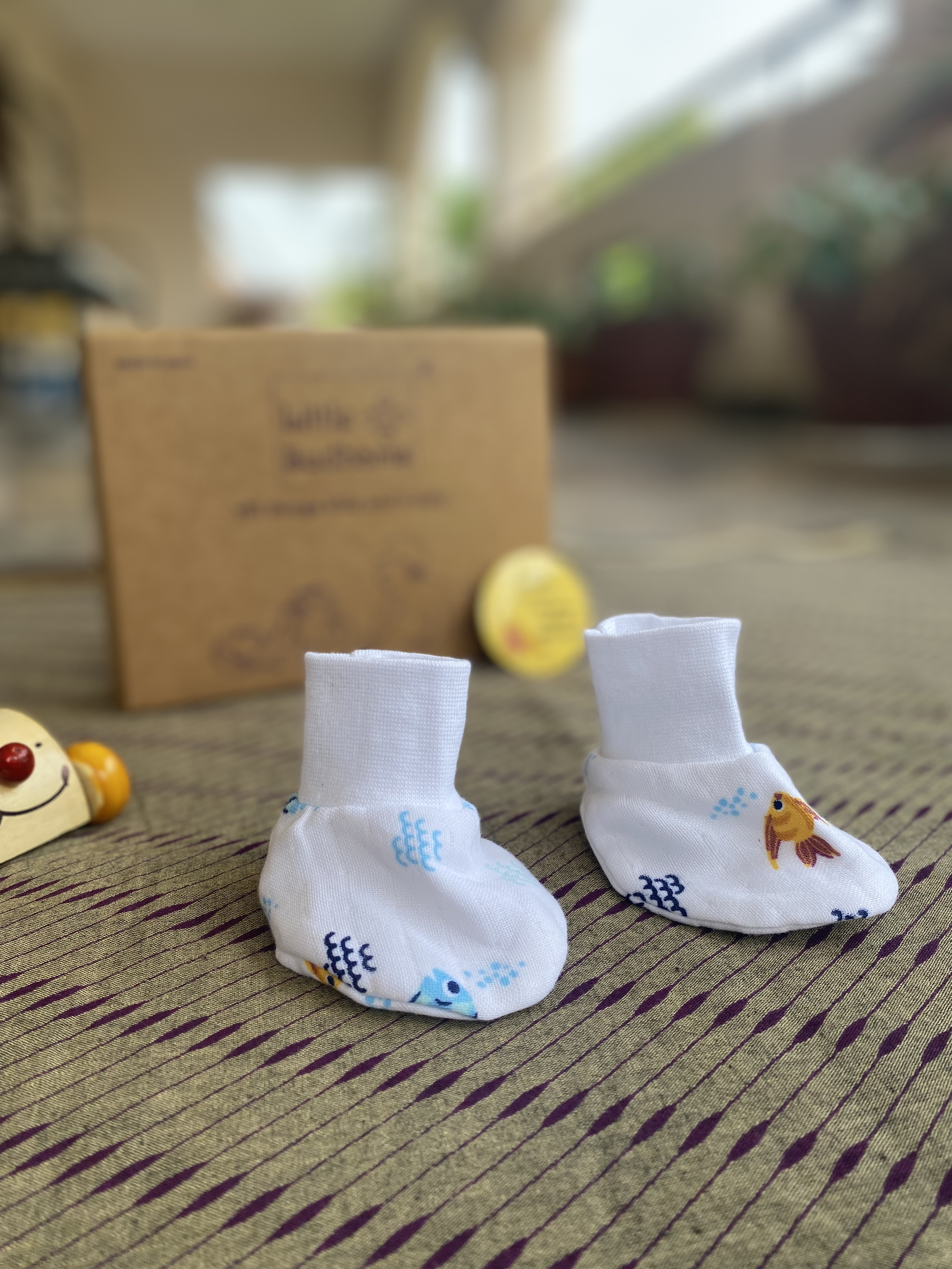 Muslin Cotton Newborn Baby Cap Set