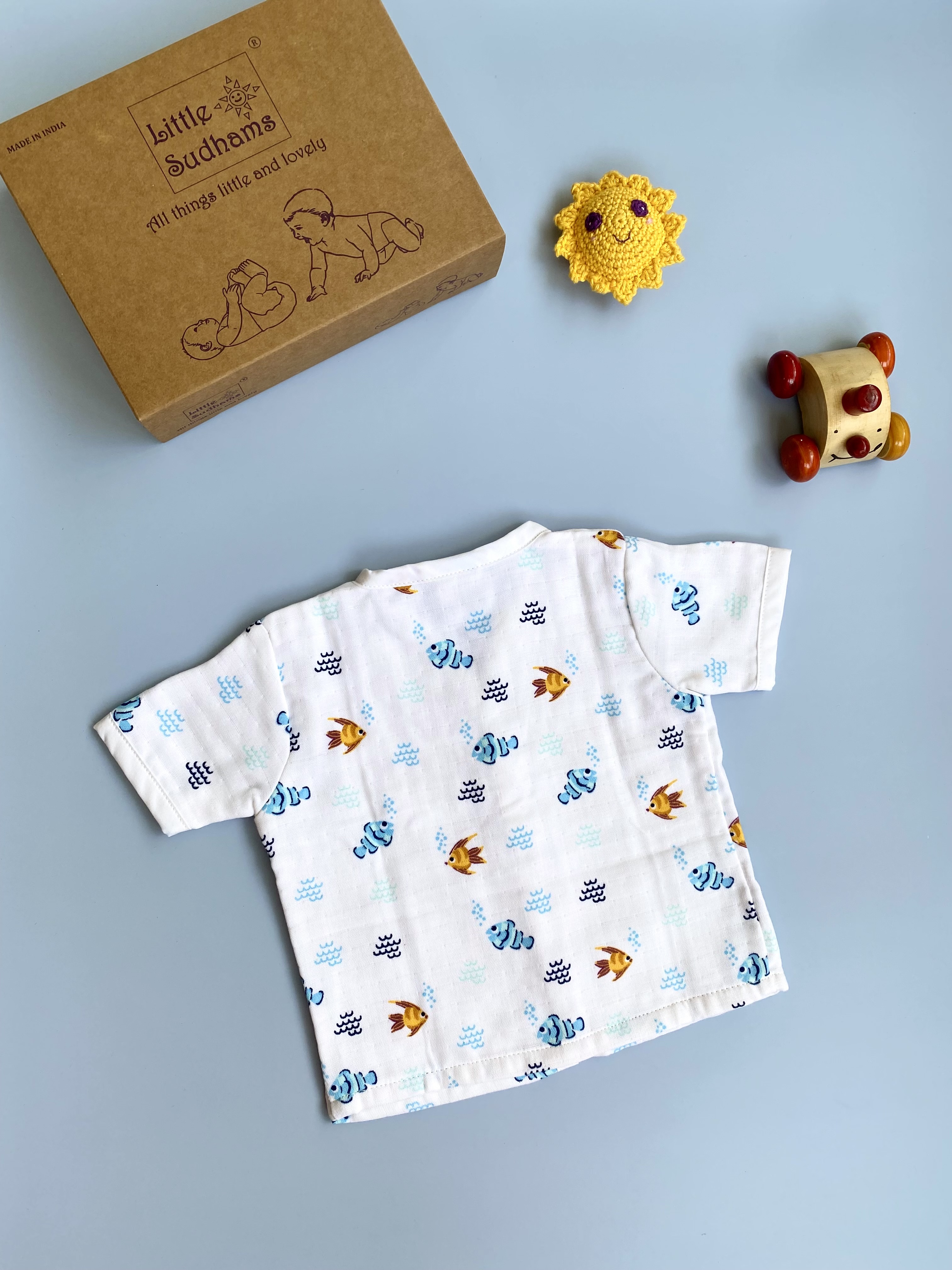 Muslin Cotton Short-Sleeve Set