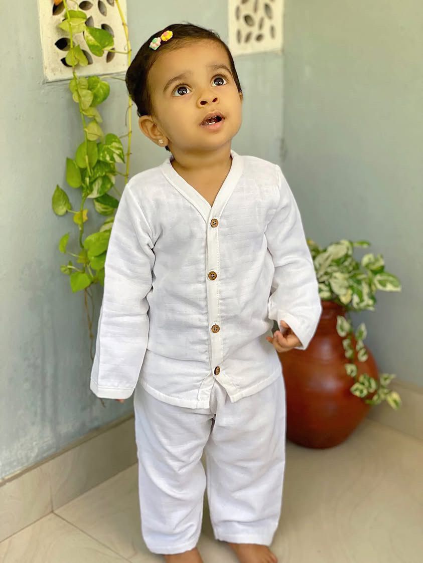 Muslin Cotton Full-Sleeve Set