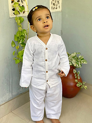 Muslin Cotton Full-Sleeve Set