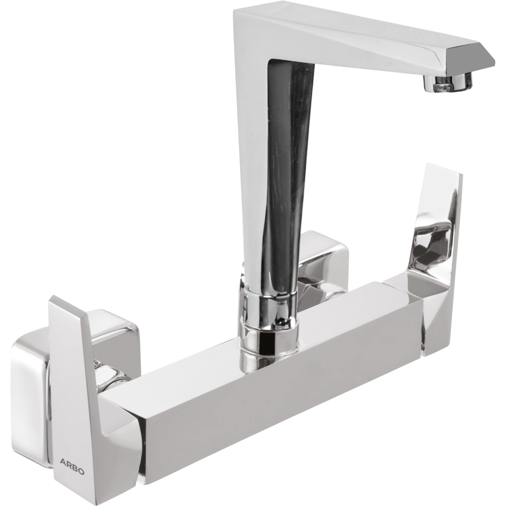 Lavish Sink Mixer With Swinging Spout With Connecting Legs With Wall Flange