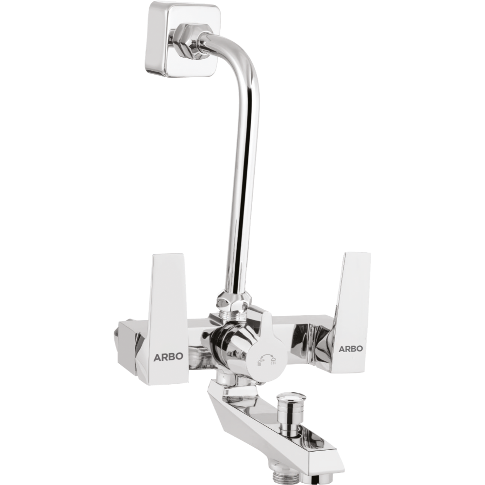Lavish Side Handle Wall Mixer 3 In 1 With Connecting Legs With Wall Flange