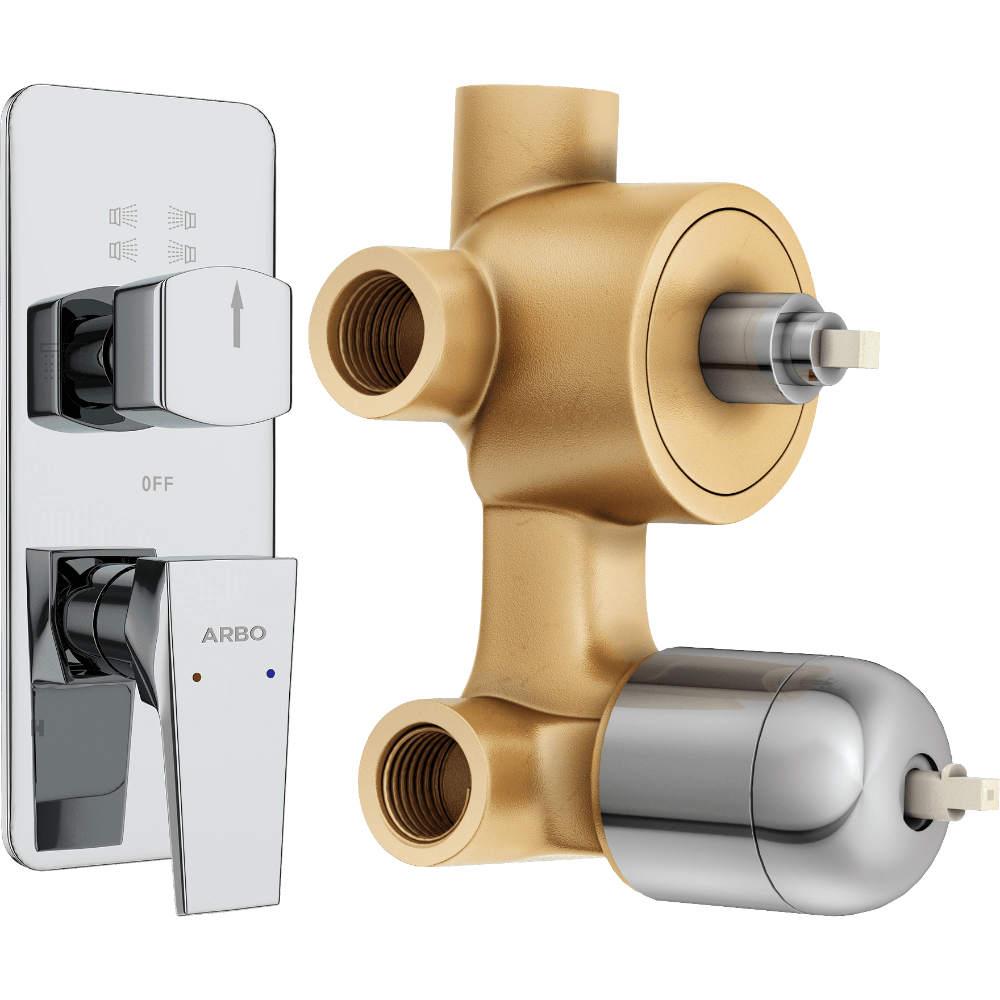 Lavish 2 Inlet 3 Outlet High Flow Diverter Body With Upper Part Set