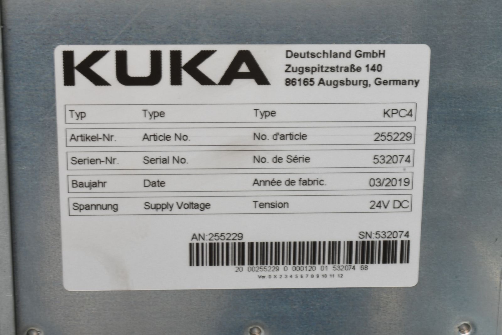 KUKA 10027576, KR 360 R2830, Schwerlast- Industrieroboter mit KRC4 Steuerung