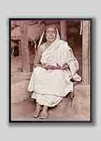 Holy Mother Sri Sarada Devi Photo - Sitting on Veranda Holy Mother Sri Sarada Devi Photo - Sitting on Veranda