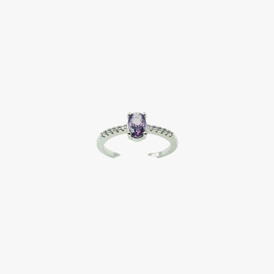 Lavendar Stone Embellished Finger Ring Lavendar Stone Embellished Finger Ring