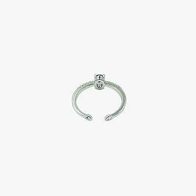 Lavendar Stone Embellished Finger Ring Lavendar Stone Embellished Finger Ring