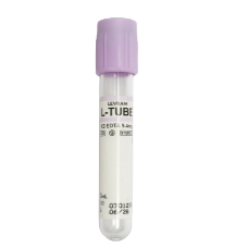 Levram Non Vacuum L Tube  K3 EDTA (Double Cap)