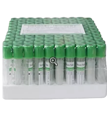 Levram Non Vacuum Blood Collection Tubes - Lithium Heparin (Double Cap)