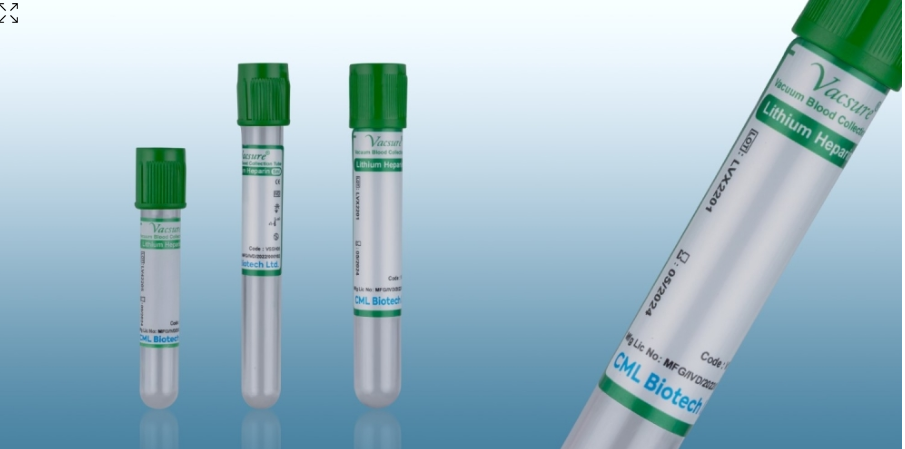 Vacsure Vacuum Blood Collection Tubes - Lithium Heparin