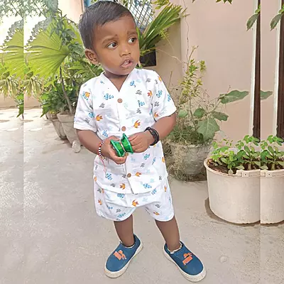 Muslin Cotton Short-Sleeve Set