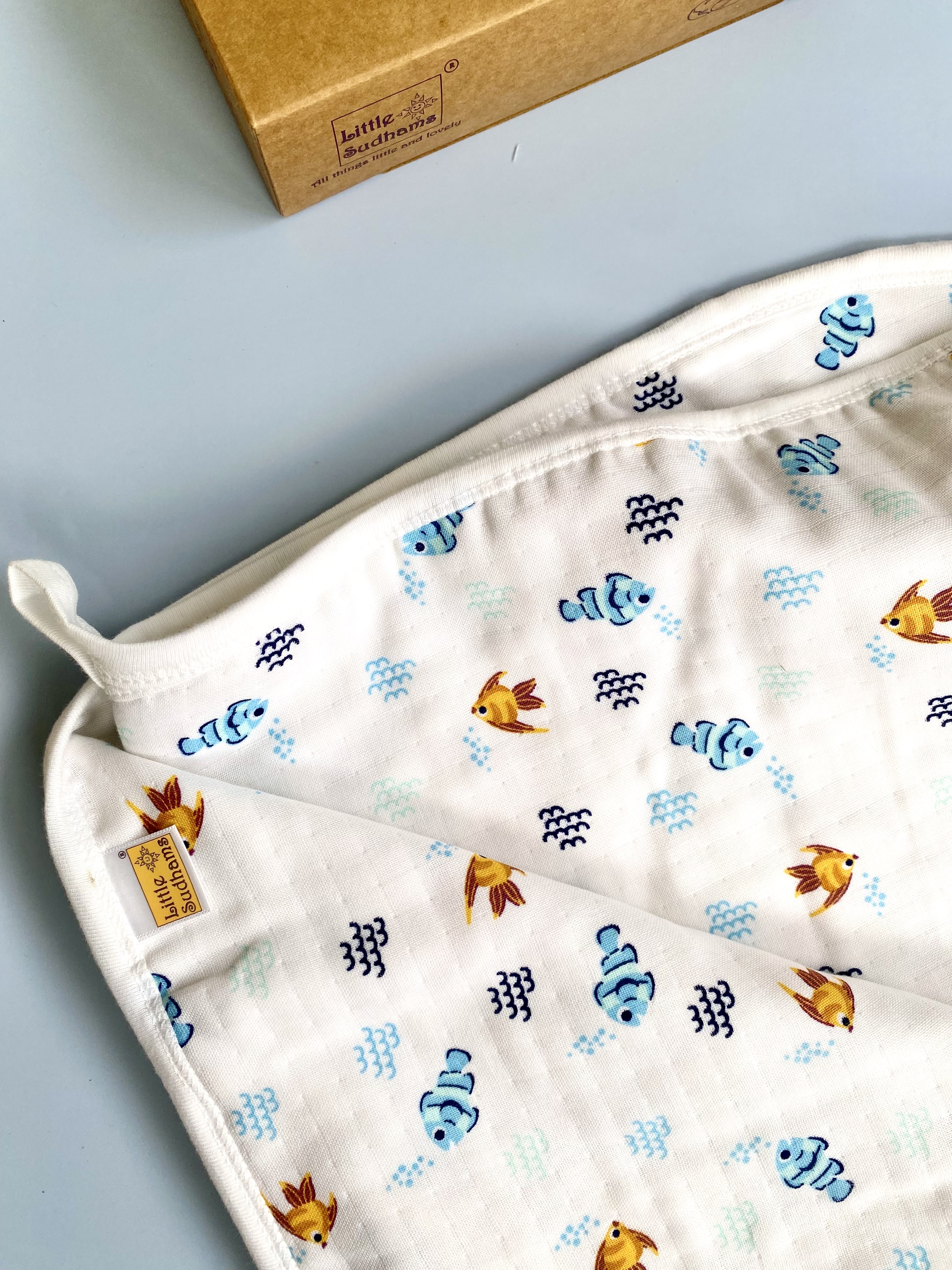 Muslin Cotton Hooded Baby Bath Towel