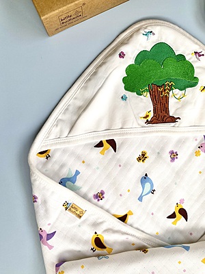 Muslin Cotton Hooded Baby Bath Towel