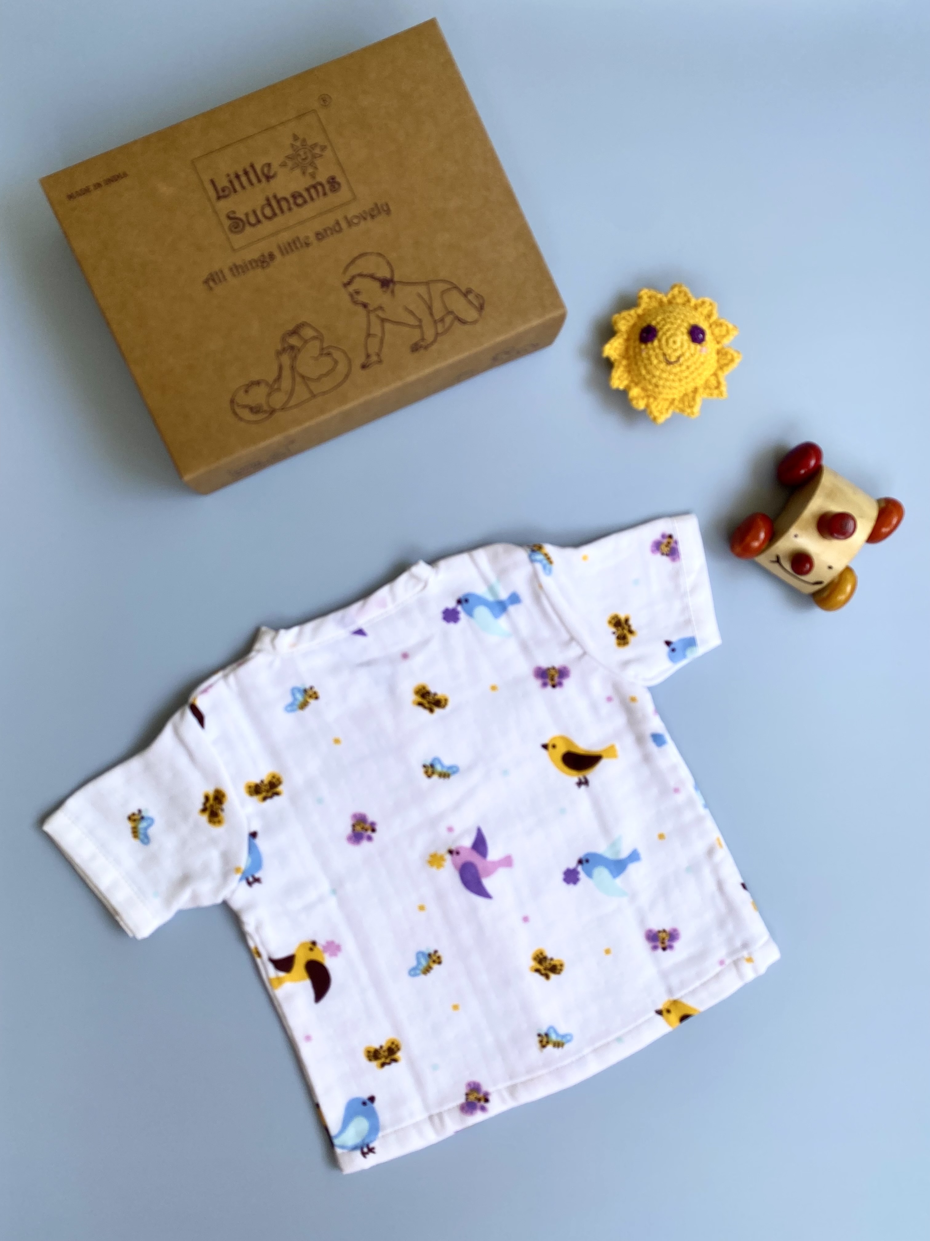 Muslin Cotton Short-Sleeve Set
