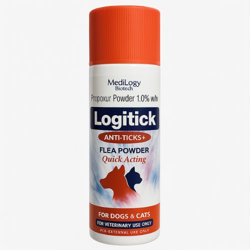 Logi Tick Powder โ Propoxur 1% w/w for Effective Tick, Flea & Lice Control (100g) Logi Tick Powder โ Propoxur 1% w/w for Effective Tick, Flea & Lice Control (100g)