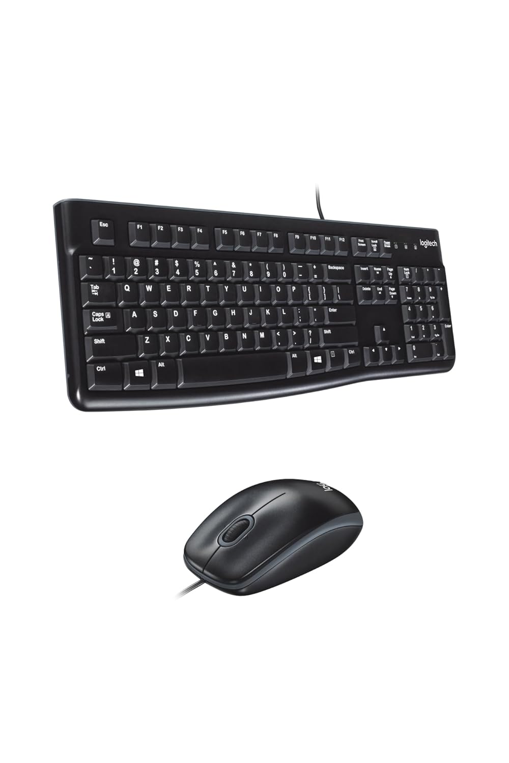 Logitech MK120 Wired USB Keyboard and Mouse Set for Windows, Optical Wired Mouse, Full-Size Keyboard, USB Plug-and-Play, Compatible for PC, Laptop - Black Logitech MK120 Wired USB Keyboard and Mouse Set for Windows, Optical Wired Mouse, Full-Size Keyboard, USB Plug-and-Play, Compatible for PC, Laptop - Black