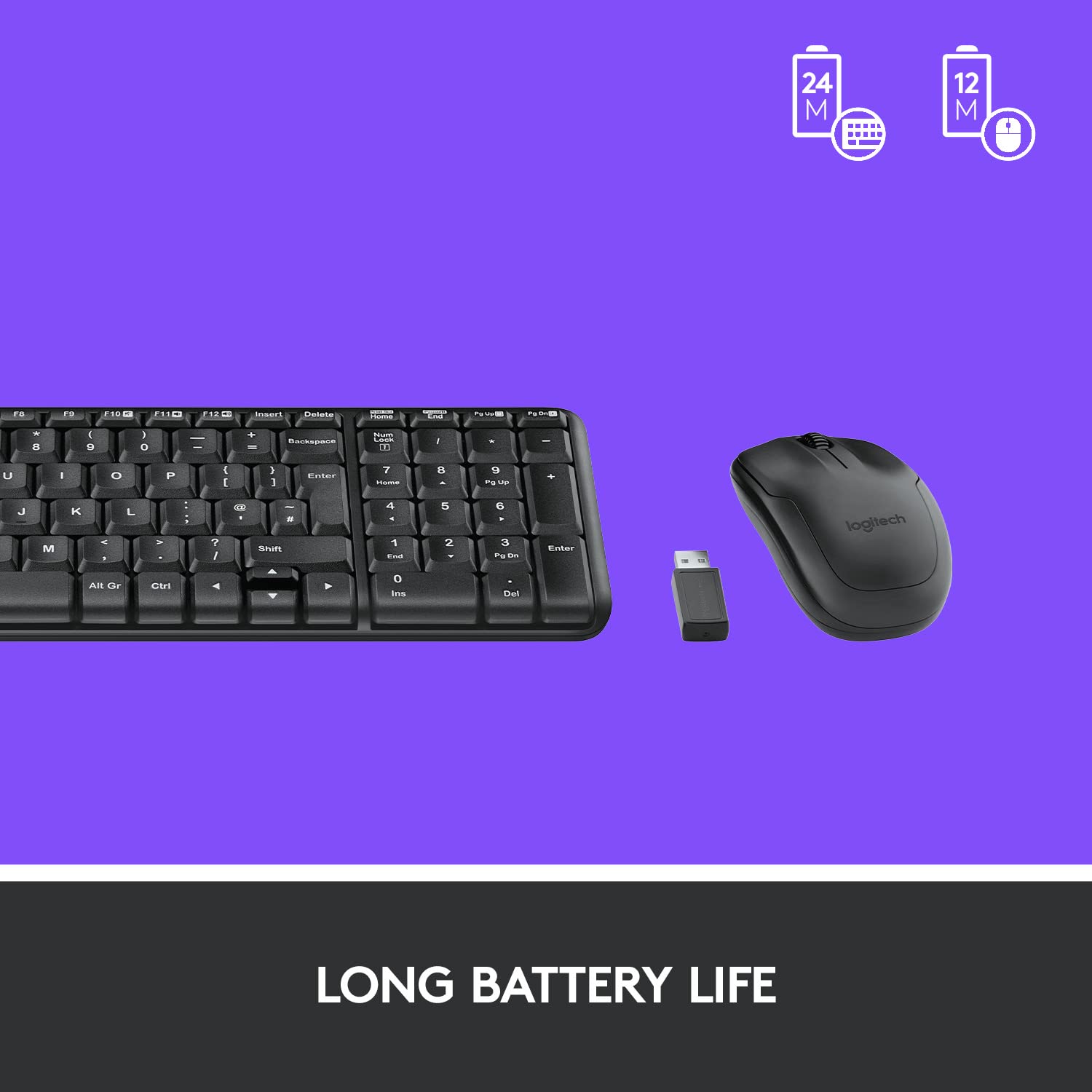 Logitech MK220 Wireless Keyboard and Mouse Combo for Windows, 2.4 GHz Wireless with Unifying USB-Receiver Logitech MK220 Wireless Keyboard and Mouse Combo for Windows, 2.4 GHz Wireless with Unifying USB-Receiver