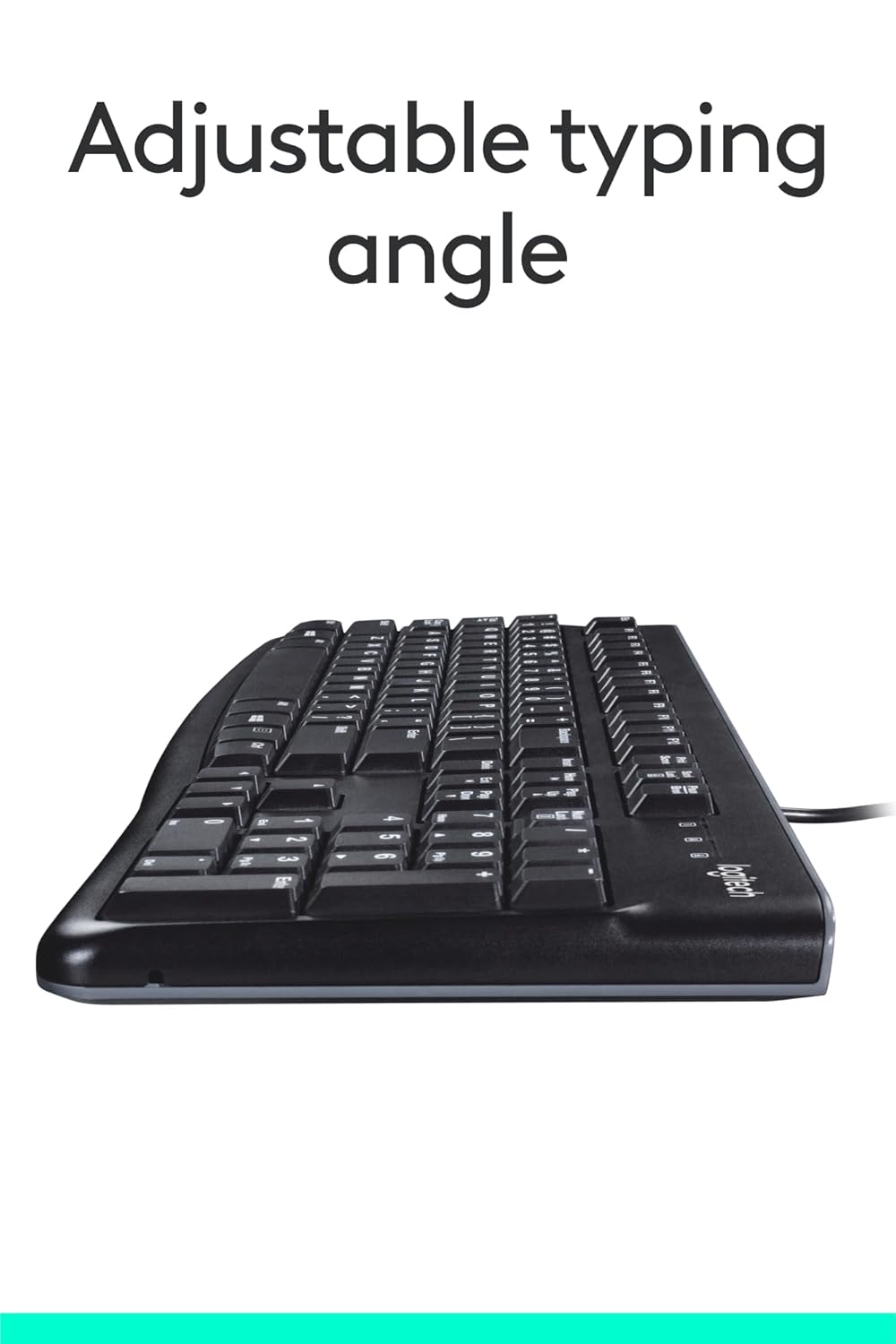 Logitech K120 Wired USB Keyboard – Full-Size, Plug & Play, Spill-Resistant, Durable Design (Black)