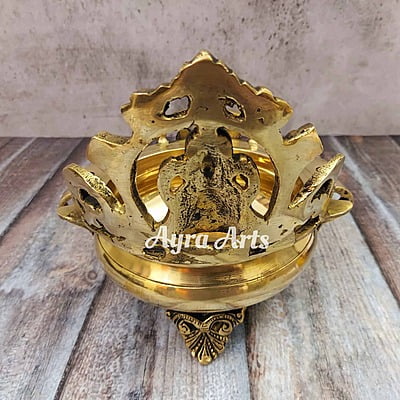 Brass Ganesh Urli - 6.8 inch Height | Decorative Display Piece Brass Ganesh Urli - 6.8 inch Height | Decorative Display Piece