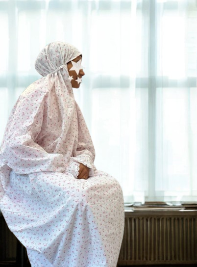 Soft Cotton Long Prayer Dress with Pouch