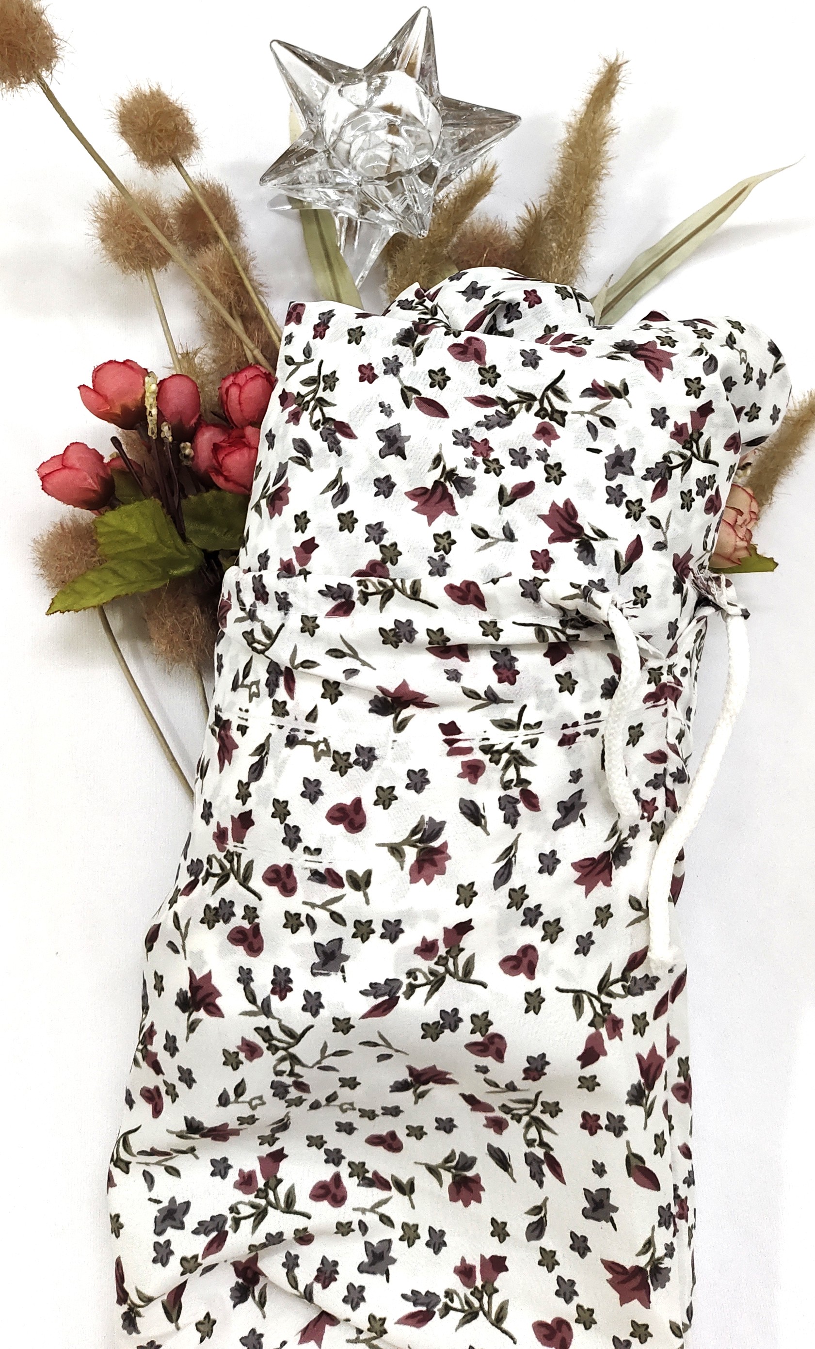 Soft Cotton Long Prayer Dress with Pouch