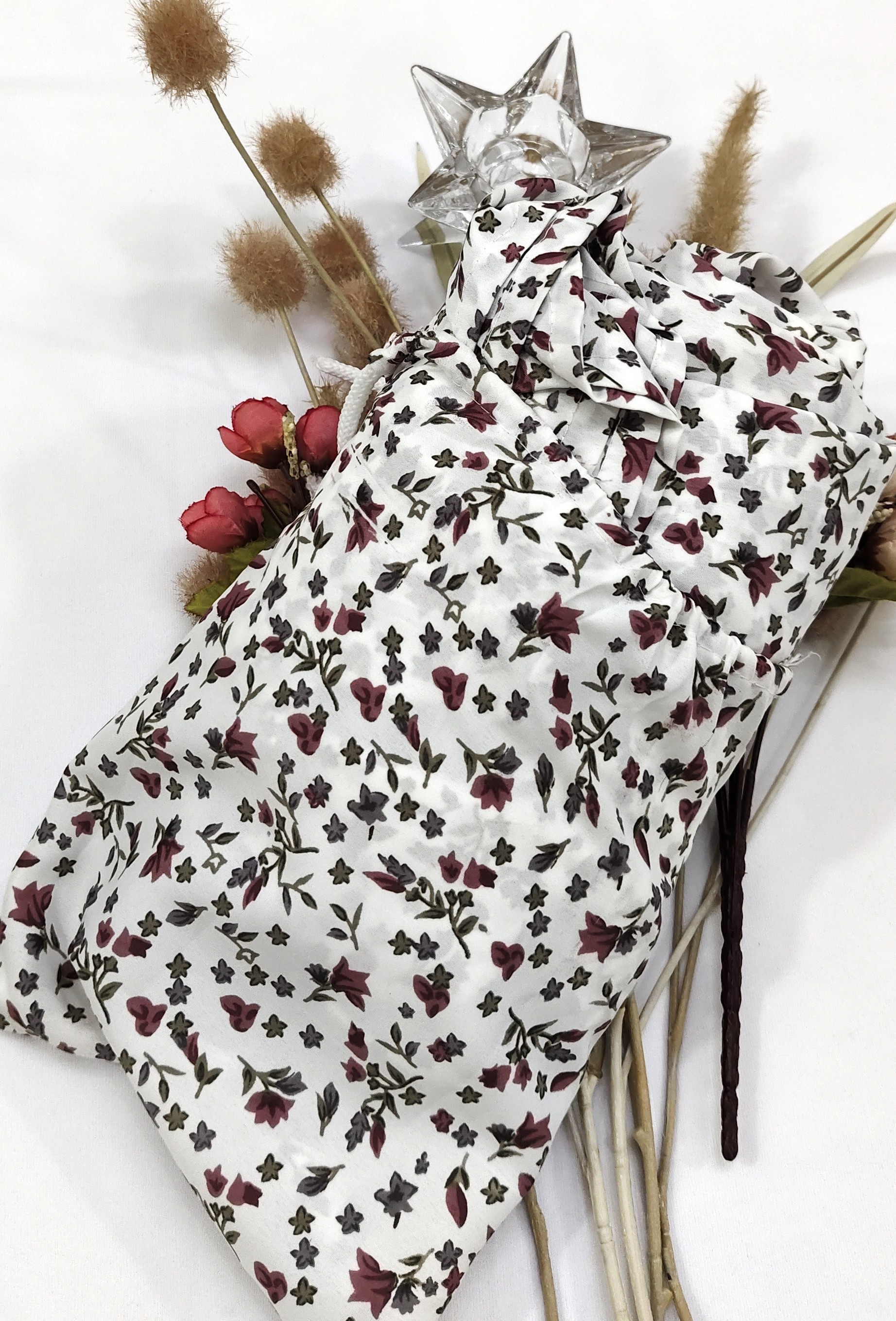 Soft Cotton Long Prayer Dress with Pouch