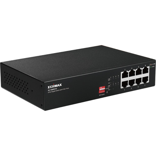 EDIMAX GS-1008PH V2 Long Range 8-Port Gigabit Switch with 4 PoE+ Managed Switch EDIMAX GS-1008PH V2 Long Range 8-Port Gigabit Switch with 4 PoE+ Managed Switch