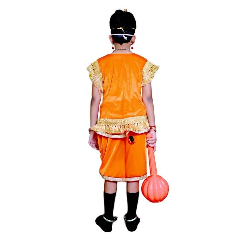 Lord Hanuman Fancy Dress Costume Orange