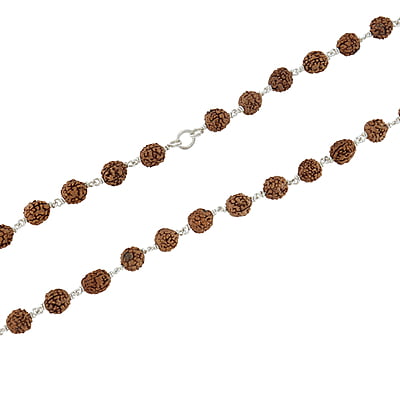 ayyappan silver pendant, 925 Silver Tied Rudraksha Mala,8mm,54 Beads, 30 Inchs ayyappan silver pendant, 925 Silver Tied Rudraksha Mala,8mm,54 Beads, 30 Inchs