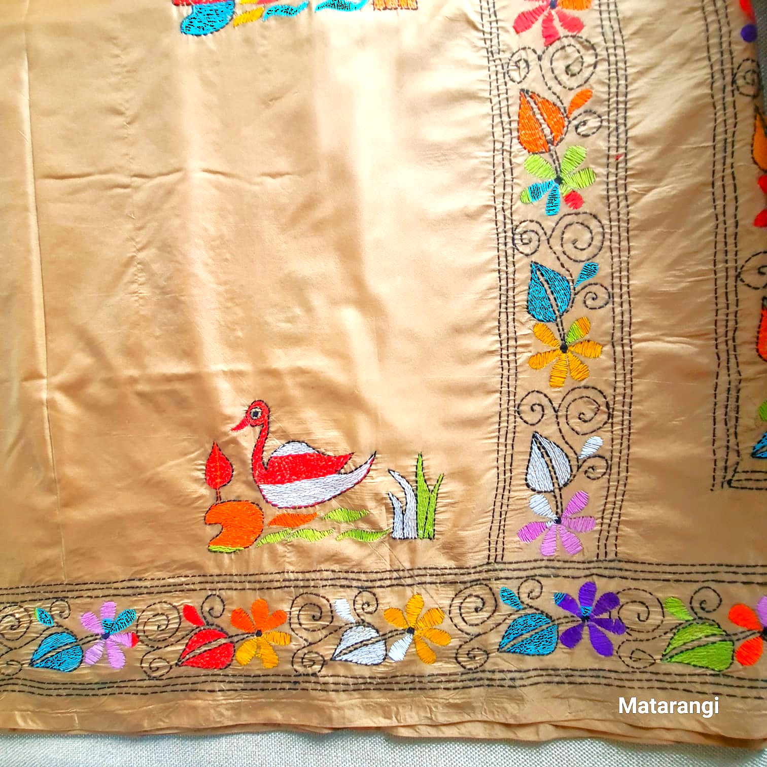 Cream Handcrafted Kanta Bangalore Silk Saree Cream Handcrafted Kanta Bangalore Silk Saree