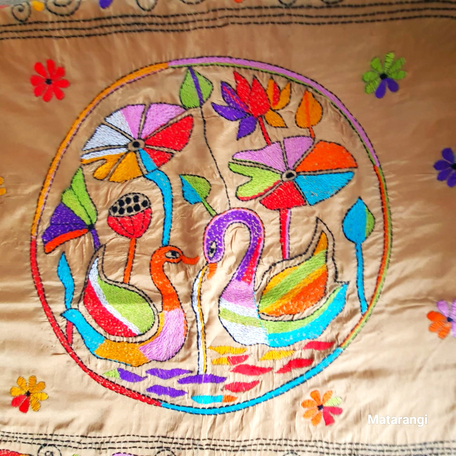 Cream Handcrafted Kanta Bangalore Silk Saree Cream Handcrafted Kanta Bangalore Silk Saree