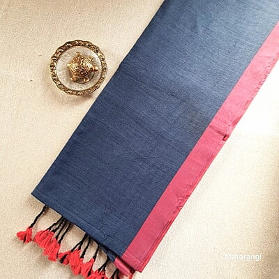 Grey Handloom Khadi cotton Saree Grey Handloom Khadi cotton Saree