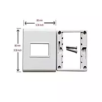 Face Plate, Single/Dual Port Wall Mount Network Socket for RJ45 Ethernet, LAN, and Data Cabling Face Plate, Single/Dual Port Wall Mount Network Socket for RJ45 Ethernet, LAN, and Data Cabling