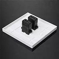 Face Plate, Single/Dual Port Wall Mount Network Socket for RJ45 Ethernet, LAN, and Data Cabling Face Plate, Single/Dual Port Wall Mount Network Socket for RJ45 Ethernet, LAN, and Data Cabling
