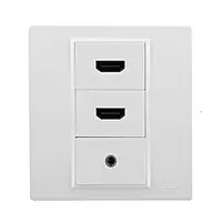 Face Plate, Single/Dual Port Wall Mount Network Socket for RJ45 Ethernet, LAN, and Data Cabling Face Plate, Single/Dual Port Wall Mount Network Socket for RJ45 Ethernet, LAN, and Data Cabling