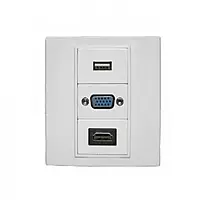 Face Plate, Single/Dual Port Wall Mount Network Socket for RJ45 Ethernet, LAN, and Data Cabling Face Plate, Single/Dual Port Wall Mount Network Socket for RJ45 Ethernet, LAN, and Data Cabling