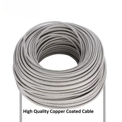 Cat 6 Cable, Outdoor Cable/ UTP Cable LAN Cable (Copper Braided), Network Cable, Ethernet Cable RJ45 Cable ( Dual Cotted) with High Speed connectivity 4 Pair Separator Design Cat 6 Cable, Outdoor Cable/ UTP Cable LAN Cable (Copper Braided), Network Cable, Ethernet Cable RJ45 Cable ( Dual Cotted) with High Speed connectivity 4 Pair Separator Design