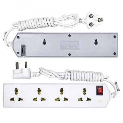 Spike 4+1 Way | International Socket with Single Switch | 4 Way Extension Board  Extension Cord | Multi Plug Socket for Home Wall, Office 
