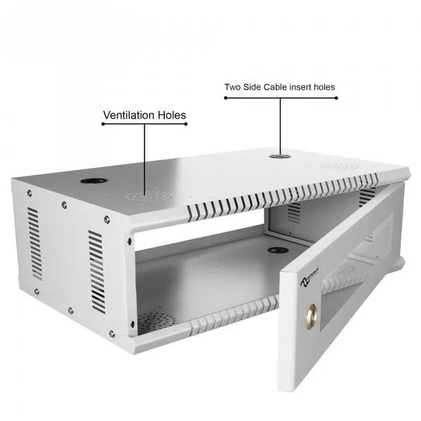 CCTV DVR /NVR/Server/Network Rack with 3 Power Sockets & Transparent Glass Door