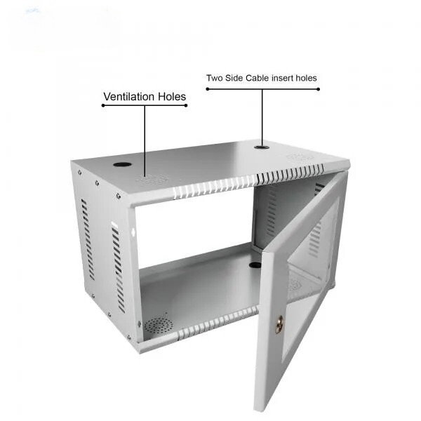 CCTV DVR /NVR/Server/Network Rack with 3 Power Sockets & Transparent Glass Door