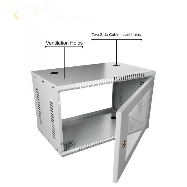CCTV DVR /NVR/Server/Network Rack with 3 Power Sockets & Transparent Glass Door