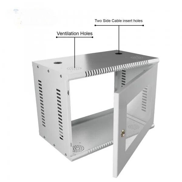 CCTV DVR /NVR/Server/Network Rack with 3 Power Sockets & Transparent Glass Door