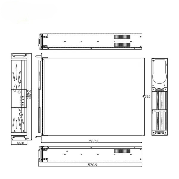 CCTV DVR /NVR/Server/Network Rack with 3 Power Sockets & Transparent Glass Door
