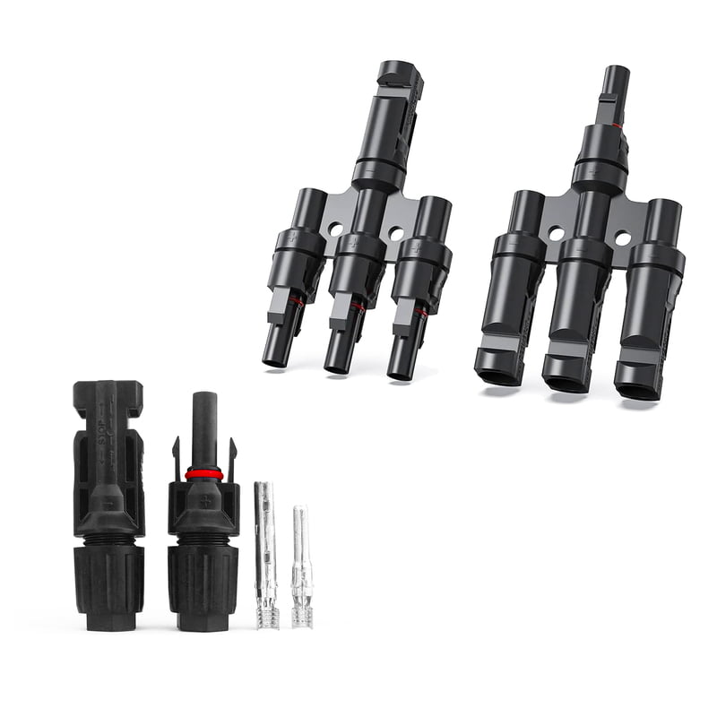 MC4 Branch 3 in 1 T3 Connector with Solar MC4 Connector (1+1 Pair)