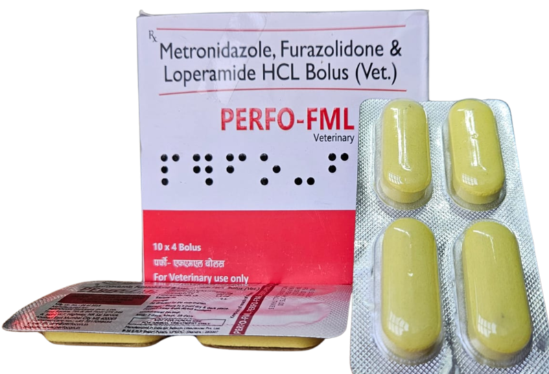 METRONIDAZOLE + FURAZOLIDONE + LOPERAMIDE 4 Bolus a strip METRONIDAZOLE + FURAZOLIDONE + LOPERAMIDE 4 Bolus a strip