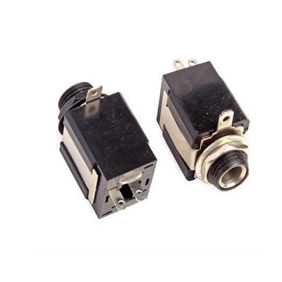 MIC Socket Metal Indian – Black 5A Brass Connector for Reliable Audio Transmission