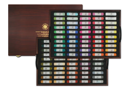 MUNGYO GALLERY HANDMADE SOFT PASTELS, SET OF 100 ASSORTED COLORS IN WOODEN TRAVEL CASE MUNGYO GALLERY HANDMADE SOFT PASTELS, SET OF 100 ASSORTED COLORS IN WOODEN TRAVEL CASE