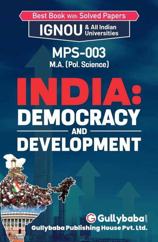 IGNOU MPS-03 - India: Democracy and Development, Latest Help Book Edition